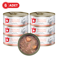 Petlebi Sos İçinde Fileto Taze Ton Balıklı ve Somonlu Kedi Konservesi 70gr (6 Adet)