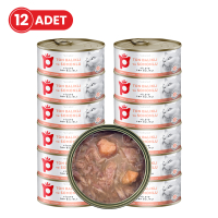 Petlebi Sos İçinde Fileto Taze Ton Balıklı ve Somonlu Kedi Konservesi 70gr (12 Adet)
