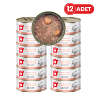 Petlebi Sos İçinde Fileto Taze Ton Balıklı ve Somonlu Kedi Konservesi 70gr (12 Adet)