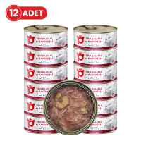 Petlebi Sos İçinde Fileto Taze Ton Balıklı ve Karidesli Kedi Konservesi 70gr (12 Adet)