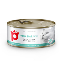 Petlebi Sos İçinde Fileto Taze Ton Balıklı Kedi Konservesi 70gr (12 Adet)