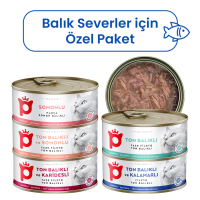 Petlebi Sos İçinde Fileto Etli Özel Balık Serisi Karışık Çeşitli Kedi Konservesi 70gr (5 Adet)