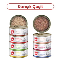 Petlebi Sos İçinde Taze Balıklı Tavuk ve Hindi Etli Karışık Çeşitli Kedi Konservesi 70gr (7 Adet)