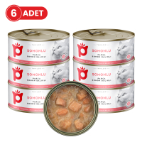 Petlebi Sos İçinde Parça Taze Somonlu Kedi Konservesi 70gr (6 Adet)