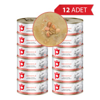 Petlebi Sos İçinde Parça Taze Somonlu Kedi Konservesi 70gr (12 Adet)
