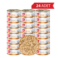 Petlebi Sos İçinde Tiftiklenmiş Taze Tavuk Etli Kedi Konservesi 70gr (24 Adet)