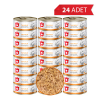 Petlebi Sos İçinde Tiftiklenmiş Taze Tavuk Etli Kedi Konservesi 70gr (24 Adet)