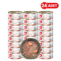 Petlebi Sos İçinde Fileto Taze Ton Balıklı ve Somonlu Kedi Konservesi 70gr (24 Adet)