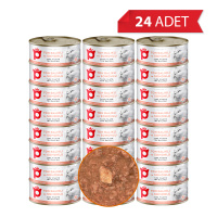Petlebi Sos İçinde Fileto Taze Ton Balıklı ve Somonlu Kedi Konservesi 70gr (24 Adet)