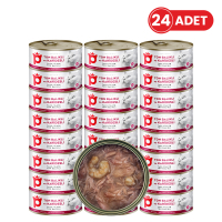 Petlebi Sos İçinde Fileto Taze Ton Balıklı ve Karidesli Kedi Konservesi 70gr (24 Adet)