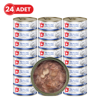 Petlebi Sos İçinde Fileto Taze Ton Balıklı ve Kalamarlı Kedi Konservesi 70gr (24 Adet)
