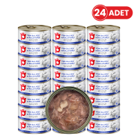 Petlebi Sos İçinde Fileto Taze Ton Balıklı ve Kalamarlı Kedi Konservesi 70gr (24 Adet)