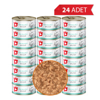 Petlebi Sos İçinde Fileto Taze Ton Balıklı Kedi Konservesi 70gr (24 Adet)