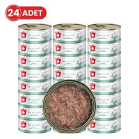 Petlebi Sos İçinde Fileto Taze Ton Balıklı Kedi Konservesi 70gr (24 Adet)