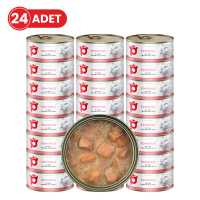Petlebi Sos İçinde Parça Taze Somonlu Kedi Konservesi 70gr (24 Adet)
