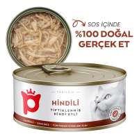 Petlebi Sos içinde Tiftiklenmiş Taze Hindi Etli Kedi Konservesi 70gr
