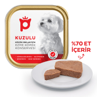 Petlebi Kuzulu Küçük Irklar İçin Ezme Köpek Konservesi 100gr