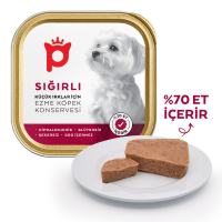 Petlebi Sığırlı Küçük Irklar İçin Ezme Köpek Konservesi 100gr