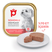Petlebi Somonlu Küçük Irklar İçin Ezme Köpek Konservesi 100gr