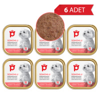 Petlebi Somonlu Küçük Irklar İçin Ezme Köpek Konservesi 100gr (6 Adet)