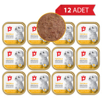 Petlebi Tavuklu Küçük Irklar İçin Ezme Köpek Konservesi 100gr (12 Adet)