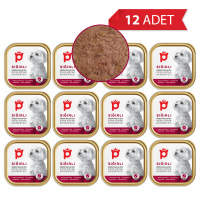 Petlebi Sığırlı Küçük Irklar İçin Ezme Köpek Konservesi 100gr (12 Adet)