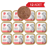 Petlebi Somonlu Küçük Irklar İçin Ezme Köpek Konservesi 100gr (12 Adet)