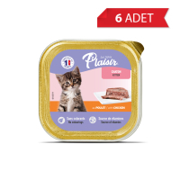Plaisir Ezme Tavuklu Yavru Kedi Konservesi 100gr (6 Adet)