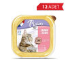 Plaisir Ezme Somonlu Kısırlaştırılmış Kedi Konservesi 100gr (12 Adet)