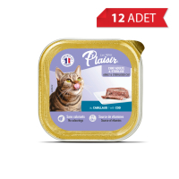 Plaisir Ezme Morina Balıklı Kısırlaştırılmış Kedi Konservesi 100gr (12 Adet)