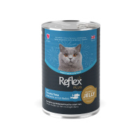 Reflex Plus Jöle İçinde Parça Etli Alabalık ve Ton Balıklı Yetişkin Kedi Konservesi 400gr