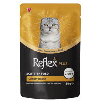 Reflex Plus Scottish Fold İdrar Yolu Sağlığı Destekleyici Sos İçinde Yetişkin Kedi Konservesi 85gr