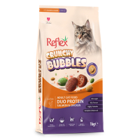 Reflex Crunchy Bubbles Duo Protein Somonlu ve Tavuklu Yetişkin Kedi Maması 1kg