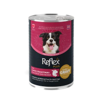 Reflex Plus Sos İçinde Parça Kuzu Etli ve Tatlı Patatesli Yetişkin Köpek Konservesi 400gr