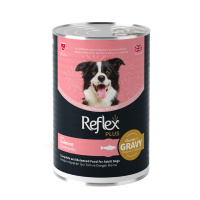 Reflex Plus Sos İçinde Parça Etli Somonlu Yetişkin Köpek Konservesi 400gr