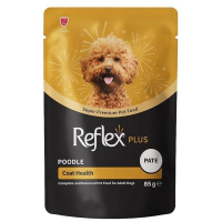 Reflex Plus Poodle Tüy Sağlığı Destekleyici Ezme Yetişkin Köpek Konservesi 85gr