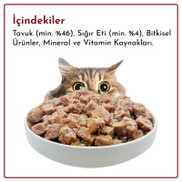 Rimba Sos İçinde Parçalı Sığırlı Kedi Konservesi 400gr