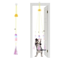 Rimba Vantuzlu Tüylü ve Zilli Kedi Oltası 2m