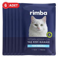 Rimba Jöle İçinde Parça Ton Balıklı Kedi Konservesi 85gr (6 Adet)
