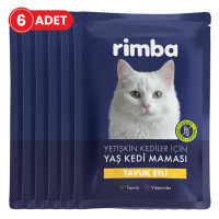 Rimba Jöle İçinde Parça Tavuk Etli Kedi Konservesi 85gr (6 Adet)