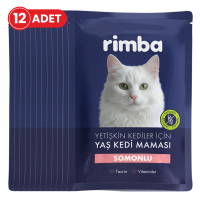 Rimba Jöle İçinde Parça Somon Balıklı Kedi Konservesi 85gr (12 Adet)