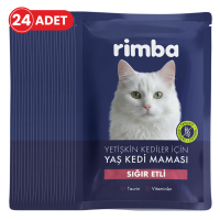 Rimba Jöle İçinde Parça Sığır Etli Kedi Konservesi 85gr (24 Adet)