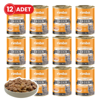 Rimba Sos İçinde Parçalı Tavuklu Kedi Konservesi 400gr (12 Adet)