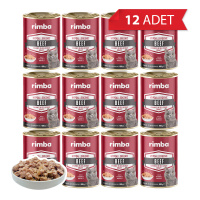 Rimba Sos İçinde Parçalı Sığırlı Kedi Konservesi 400gr (12 Adet)
