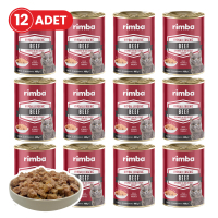 Rimba Sos İçinde Parçalı Sığırlı Kedi Konservesi 400gr (12 Adet)