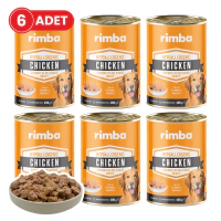 Rimba Sos İçinde Parçalı Tavuklu Köpek Konservesi 400gr (6 Adet)