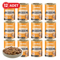 Rimba Sos İçinde Parçalı Tavuklu Köpek Konservesi 400gr (12 Adet)