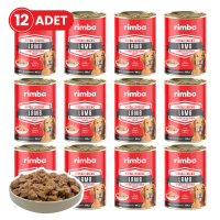Rimba Sos İçinde Parçalı Kuzulu Köpek Konservesi 400gr (12 Adet)