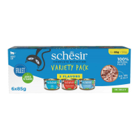 Schesir Variety Pack Jöle İçinde Klasik Lezzetler Yetişkin Kedi Konservesi 85gr (6 AL 5 ÖDE)