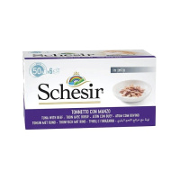 Schesir Jöle İçinde Sığır Etli Yetişkin Kedi Konservesi 6x50gr